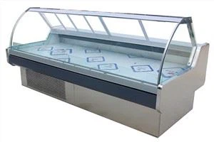 Dispositivo di raffreddamento dell'esposizione della carne di raffreddamento ad aria di vetro dell'arco