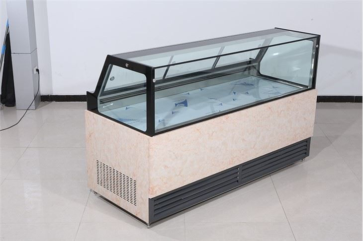 Square Glass Air Cooling Meat Showcase Cooler